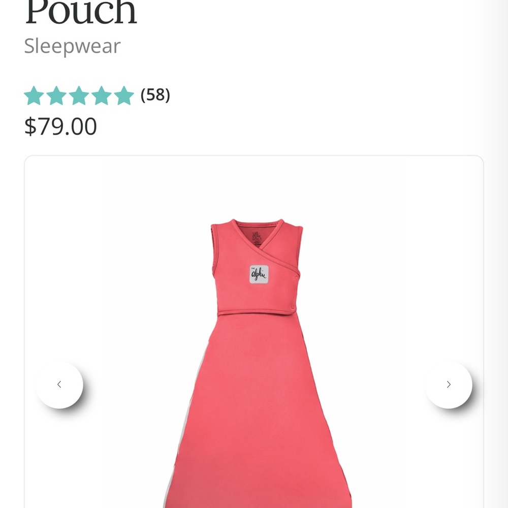 Coral Pink Sleepwear Pouch